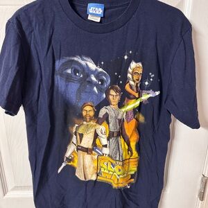 Star Wars The Clone Wars Navy Graphic Tee